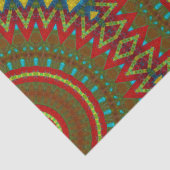 Boho Hippie Red Yellow Blue  Tribal Ethnic Tissuepapier (Detail)