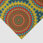 Boho Hippie Red Yellow Blue Tribal Ethnic Tissuepapier (Detail)