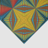 Boho Hippie Red Yellow Blue  Tribal Ethnic Tissuepapier (Detail)