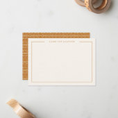 Boho Hippie Retro Flat Note Card Notitiekaartje (Voorkant / Achterkant in situ)