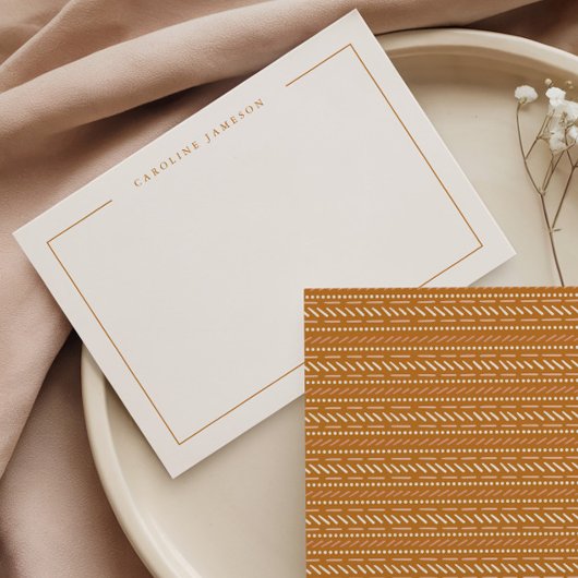 Boho Hippie Retro Flat Note Card Notitiekaartje