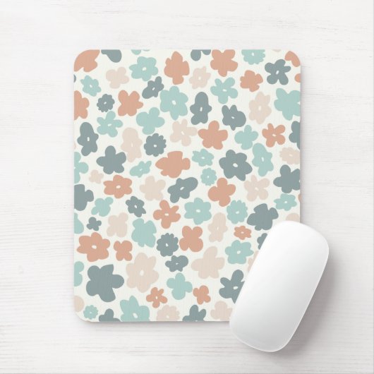 Boho hippie retro pastel bloemen iPad mini cover Muismat (Met muis)
