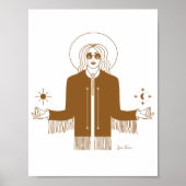 Boho Hippie Rust Wall Art Print (Voorkant)
