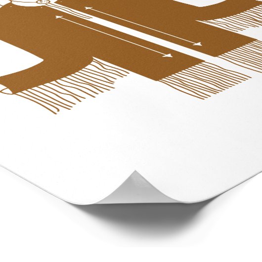 Boho Hippie Rust Wall Art Print (Hoek)