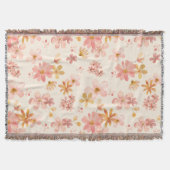 Boho hippie rustic aardse natuurlijke bloemen deken (Voorkant)