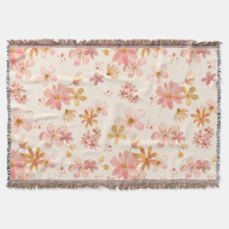 Boho hippie rustic aardse natuurlijke bloemen deken