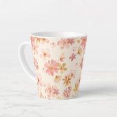Boho hippie rustic aardse natuurlijke bloemen latte mok (Linkerhoek)
