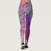 Boho Hippie Trippy Funky Nautilus Spiraal Fractal Leggings (Achterkant)