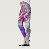 Boho Hippie Trippy Funky Nautilus Spiraal Fractal Leggings (Links)