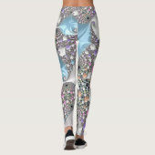 Boho Hippie Trippy Groovy Kleurrijke Pastel Fracta Leggings (Achterkant)