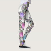 Boho Hippie Trippy Groovy Kleurrijke Pastel Fracta Leggings (Rechts)