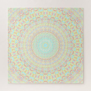 Boho Hippie Trippy Groovy Kleurrijke Pastel Mandal Legpuzzel