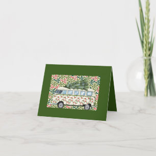 Boho Hippie Van Brengt Boom Kerst Kaart
