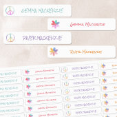 Boho Hippie Waterbestendige naam Labels