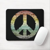 Boho Hippy 60s 70s Peace Sign Muismat (Met muis)