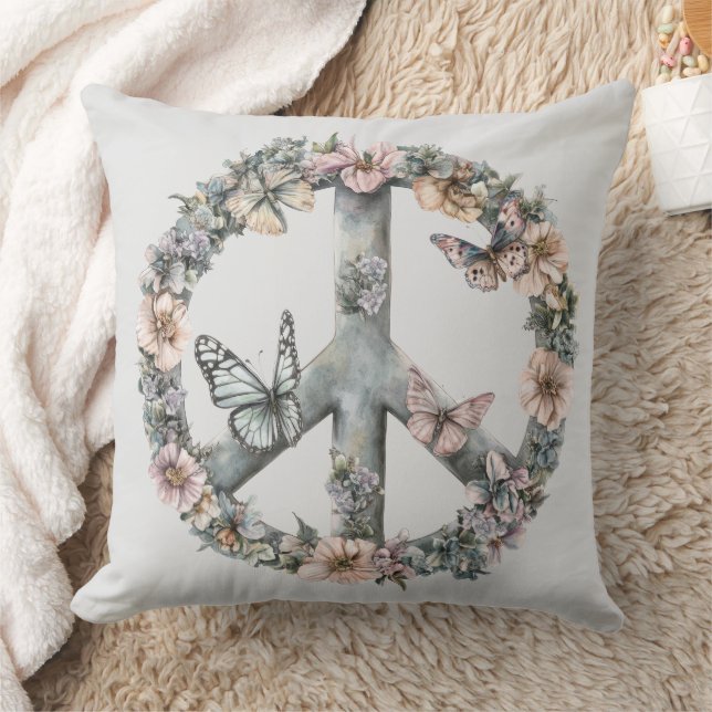 Boho Hippy 60s 70s Vredesteken Kussen (Deken)