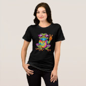 Boho Hippy 60s 70s Vredesteken Tri-Blend Shirt (Voorkant volledig)