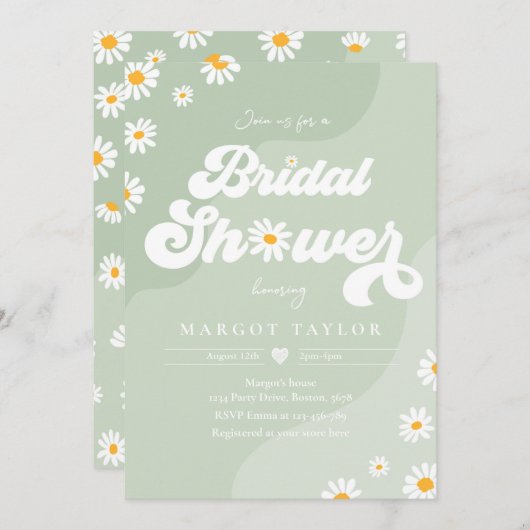 Boho Hippy Vibes Sage Green Festival Vrijgezellenf Kaart (Voorkant / Achterkant)