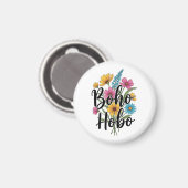 Boho Hobo bloem boeket ontwerp Magneet (Voorkant / Achterkant)