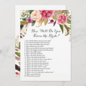 Boho Hoe goed ken je de bruid? Kaart (Voorkant / Achterkant)