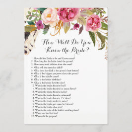 Boho Hoe goed ken je de bruid? Kaart