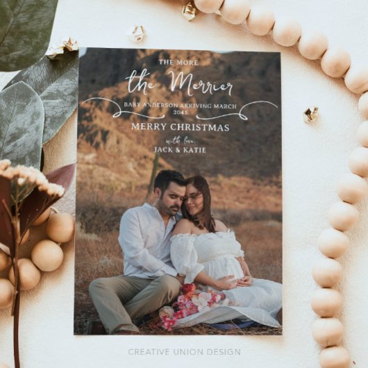 Boho Hoe meer zielen hoe meer vreugd zwangerschaps Feestdagenkaart