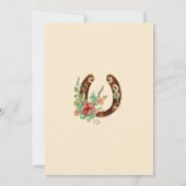 Boho Hoefijzer Wildbloemen 50ste verjaardag Kaart (Achterkant)