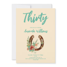 Boho Hoefijzer Wildflower Dertigste Verjaardag