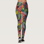 Boho Hojas middernacht Leggings (Achterkant)
