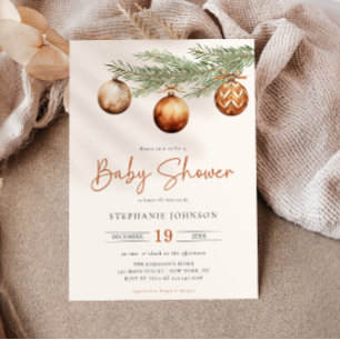 Boho Holiday Baby shower Winter Kaart