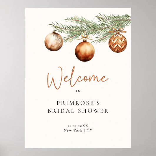 Boho Holiday Vrijgezellenfeest Winter Welkom Poster (Voorkant)