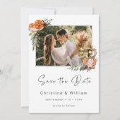 Boho Holiday Wedding Save the Date Kaart (Voorkant)