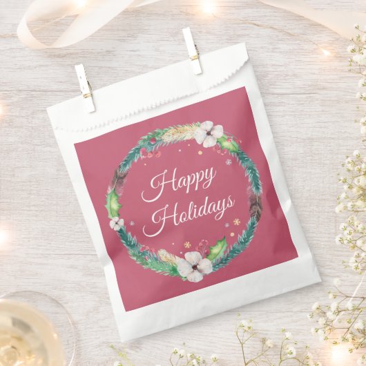 Boho Holiday Wreath Bedankzakje (Geknipt)