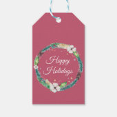  Boho Holiday Wreath Cadeaulabel (Voorkant)