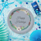  Boho Holiday Wreath Papieren Bordje (Feest)