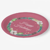  Boho Holiday Wreath Papieren Bordje (Gekanteld)