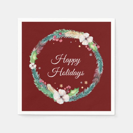  Boho Holiday Wreath Servet (Voorkant)