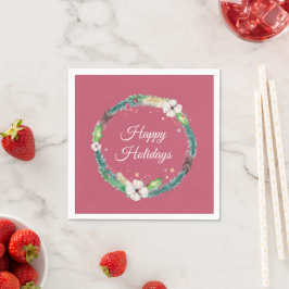Boho Holiday Wreath Servet