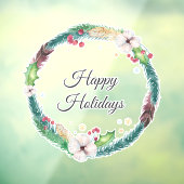  Boho Holiday Wreator  Raamsticker (Vel 3)