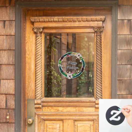  Boho Holiday Wreator  Raamsticker (Huis Deur)