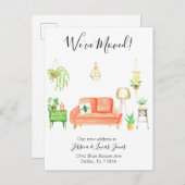 Boho Home Beweging Aankondiging We zijn verhuisd (Voorkant / Achterkant)