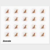 Boho-hondadreslabels – Cadeau voor hondenmoeder Ronde Sticker (Vel)
