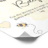 Boho Honey Baby Shower Hoe groot is mama's buik Poster (Hoek)
