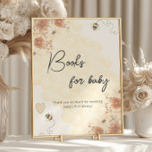 Boho Honey Bee Baby shower Boeken voor Baby Poster