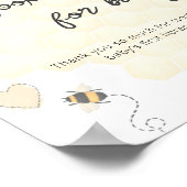 Boho Honey Bee Baby shower Boeken voor Baby Poster (Hoek)