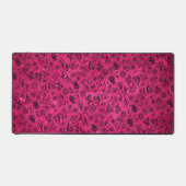 Boho Honey Bee Bloemenpatroon Trendy Cute Hot Pink Bureaumat (Voorkant)