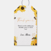 Boho Honey bijenthema dank u verjaardag Cadeaulabel (Voorkant)