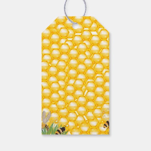 Boho Honey bijenthema dank u verjaardag Cadeaulabel (Achterkant)