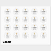Boho HoneyBee Baby Shower Bedankt Ronde Sticker (Vel)