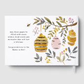 Boho HoneyBee & Wildflower Baby Shower Gastenboek (Achterkant)